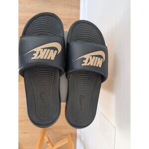 Nike Mens Benassi JDI Slides Size 12 Black / Metallic Gold  CN9675-006